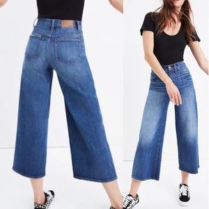 Madewell Wide-Leg Crop Jeans in Bainbridge Wash
